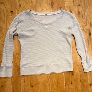 J. Crew Light Gray Waffle Knit Top